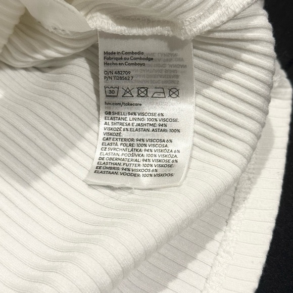 H&M White Ribbed Tank - Picture 3 of 3